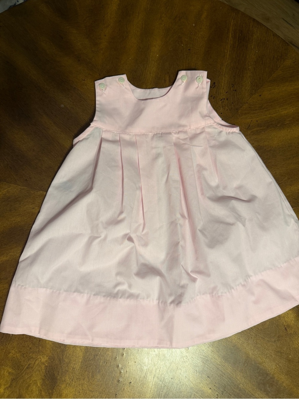 Classic Pink Pleated Girls' Dress